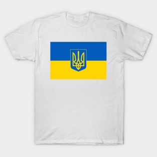 Flag of Ukraine with Coat of Arms T-Shirt